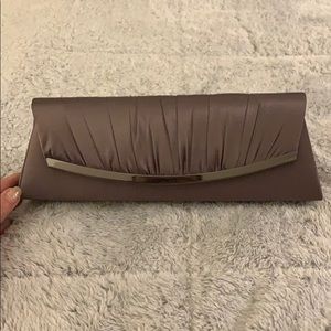 NWOT Jessica McClintock grey satin evening